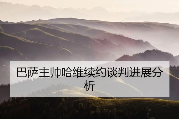 巴萨主帅哈维续约谈判进展分析